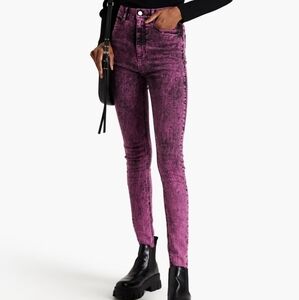 REDValentino Acid-wash high-rise skinny jeans - Womeneans